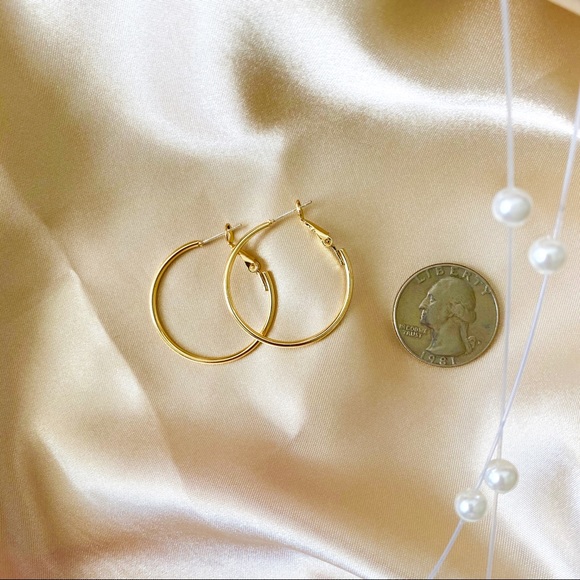 💙 Gold Earrings Sterling Silver Posts - Picture 3 of 12